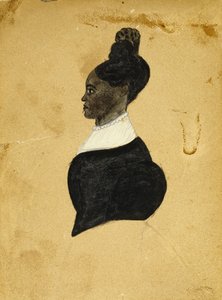 Silhouette tekening van een jonge vrouw, c. 1840-1850 door American School